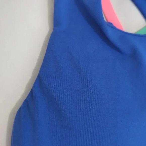 Fabletics Boost Built-In Bra Tank, Color Baja/Seascape Multi Size XS - Picture 7 of 16